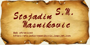 Stojadin Masniković vizit kartica